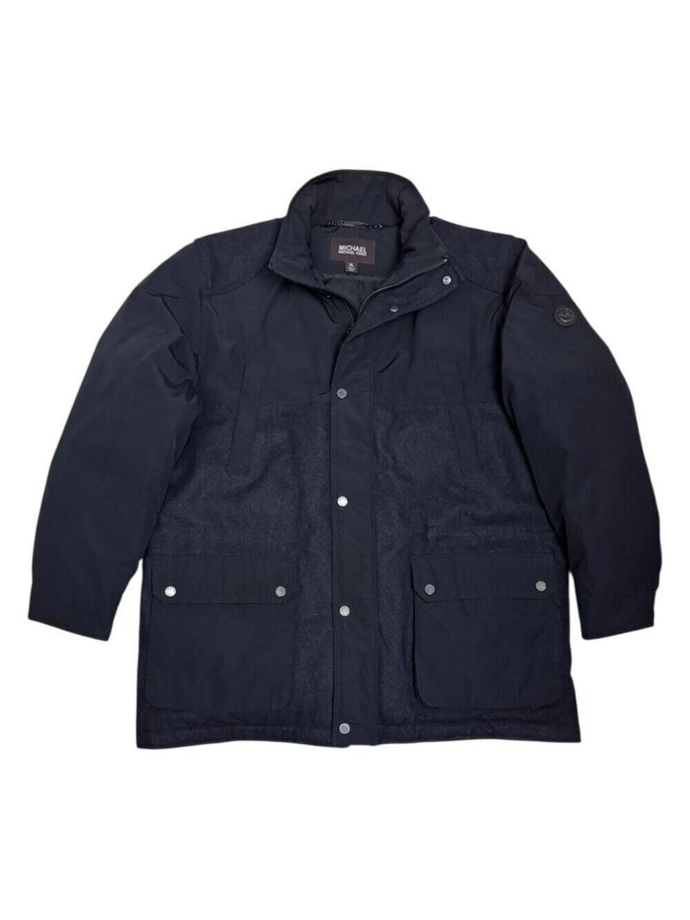 MICHAEL KORS Wool Coat DUCK DOWN Fill Winter Puffer Parka Jacket Mens XL